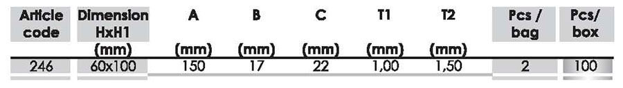 PVC pipe clamps (for light duty pipes) Type 247