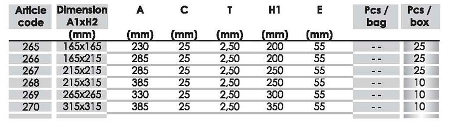 Chimney pipe clamps (for concrete pipes) Type 265