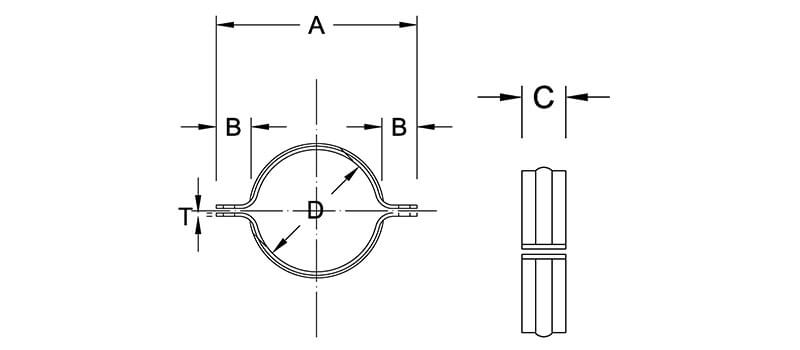 Industrial clamps (from 108 to 625mm) Type 320