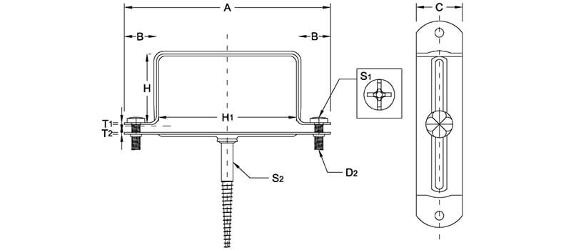 PVC pipe clamps (for light duty pipes) Type 246