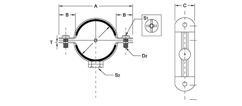 Pipe clamps (for all type of pipes) Type 400
