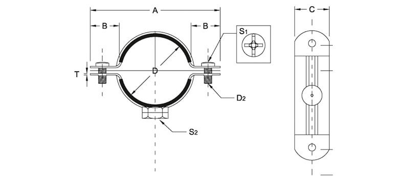 Stainless steel pipe clamps (for all type of pipes) Type 400ss