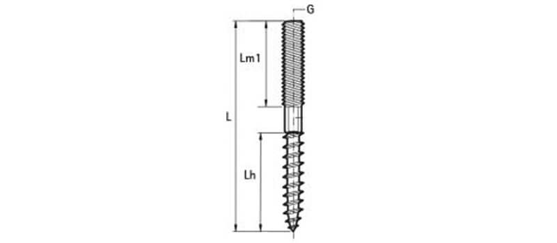 Wood-screw bolts Type 600